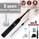 Magnetic Suspension Sonic Power IPX7 Waterproof Electric Toothbrush Black White