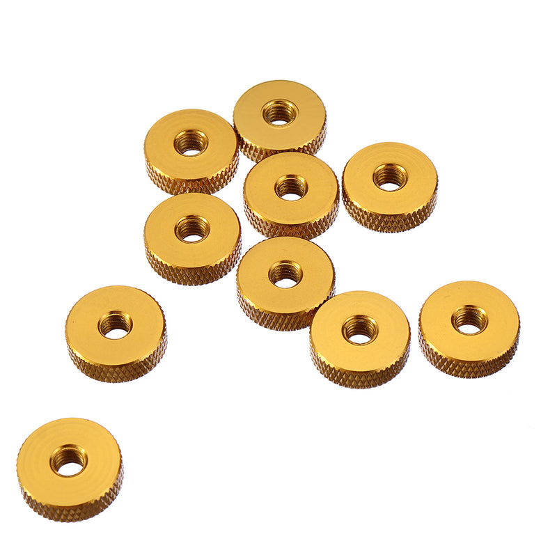 10Pcs M5 Manual Knurled Thumb Aluminum Alloy Screw Nut Spacer Flat Washer