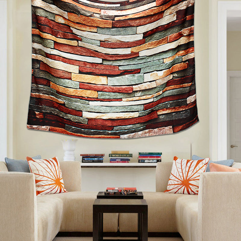 3D Art Decorations Brick Stone Print Pattern Bedspread Wall Hanging Tapestry Home Room Decor