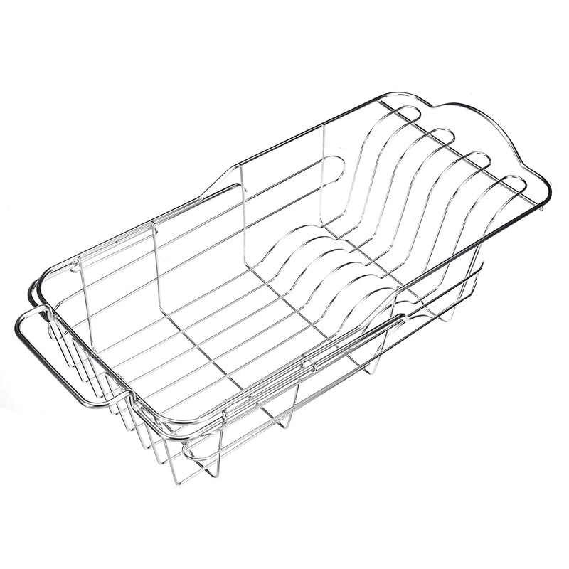 Stainless Steel Dish Drainer Drying Rack Holder Bowl Storage Basket Kitchen Sink Drain Shelf