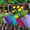 10Pcs Iron Metal Hanging Flower Pot Balcony Plant Garden Planter Home Decorations