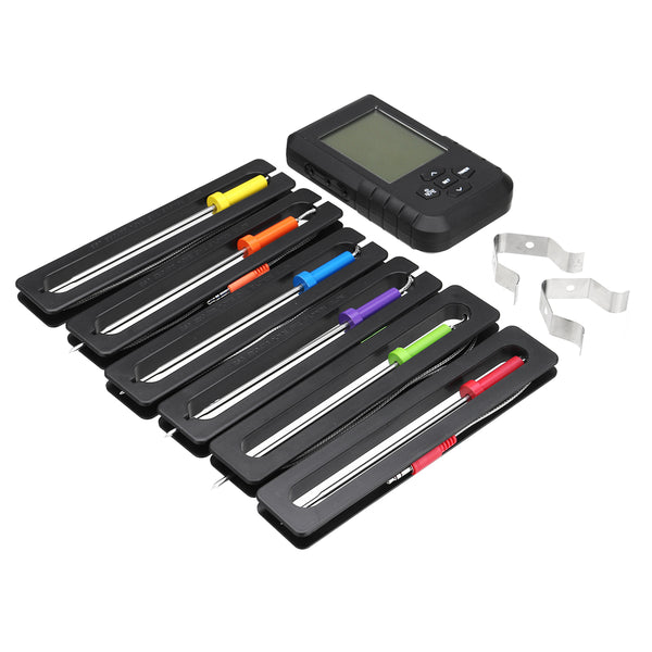 6PCS/4PCS Bluetooth Barbecue Thermometer Stainless Steel Clip Cooking More Easier Bluetooth Barbecue Thermometer BBQ Thermometer
