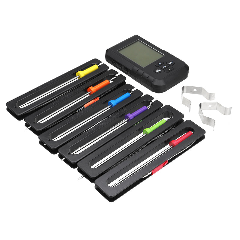 6PCS/4PCS Bluetooth Barbecue Thermometer Stainless Steel Clip Cooking More Easier Bluetooth Barbecue Thermometer BBQ Thermometer