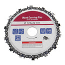 Upgrated 5 Inch Wood Carving Disc 14 Teeth 7/8 Inch Arbor Grinder Disc Chain for Angle Grinder