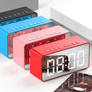 BT506 Wireless LED Display Mini Mirror Screen Double Alarm Clock Bluetooth Speaker for Mobile Phone Laptop