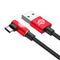 Baseus MVP Elbow Reversible 90 Degree 2A Type C Fast Charging Nylon Cable 2M for Xiaomi Letv Samsung