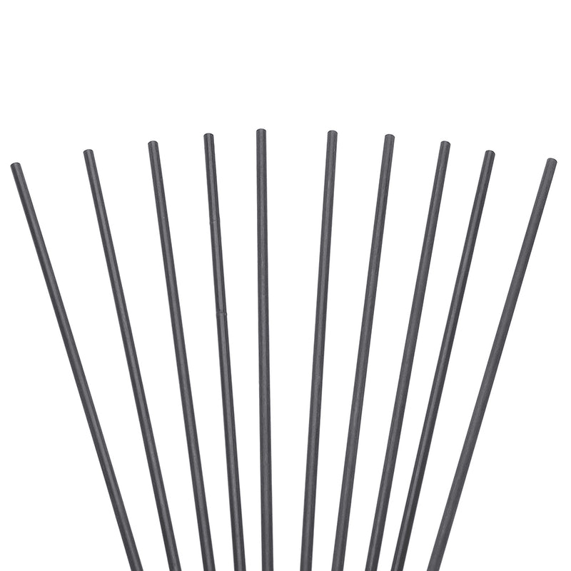 10Pcs/Set 200mm Round Carbon Fiber Rods Roll Bars Wrapped Matt Surface for RC Airplane DIY Tool