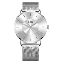 DOM M-1289BK Fashion Men Watch Light Luxury Slim Dial Waterproof Quartz Watch