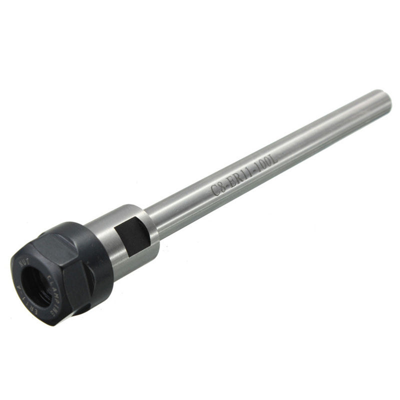 C8 ER11A 100L Collet Chuck Holder Straight Shank CNC Milling Lathe Extension Rod Lathe Tools