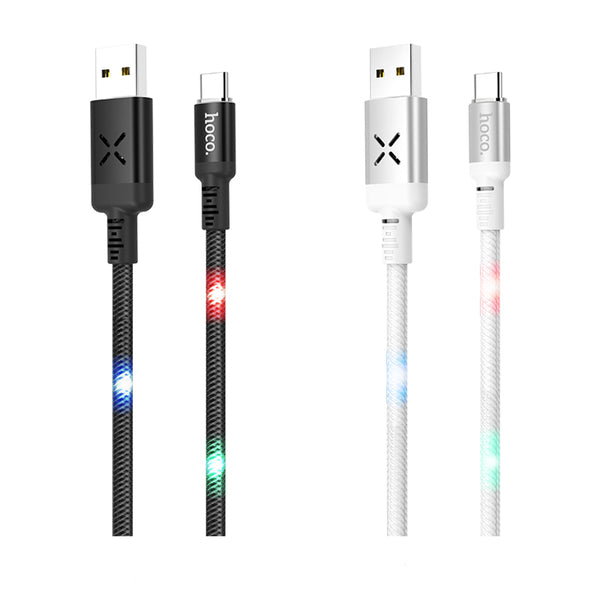 HOCO U63 Type C Charging Data Cable Sync With Backlight for Tablet Smartphone 1.2M