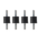 Machifit 4pcs M3 8x8mm Rubber Mounts Double Ends Screw Anti Vibration Mount Rubber Shock Absorber