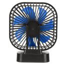 Mini Portable 3-Speed USB Timing Desk Fan 5000mAh Battery Rechargeable Fan-Blue/Black Fan Blade