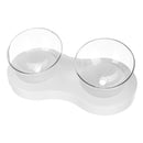 Double/Single Transparent Pet Bowl Cat Dog Puppy Food Water Drinking Feeders Dish