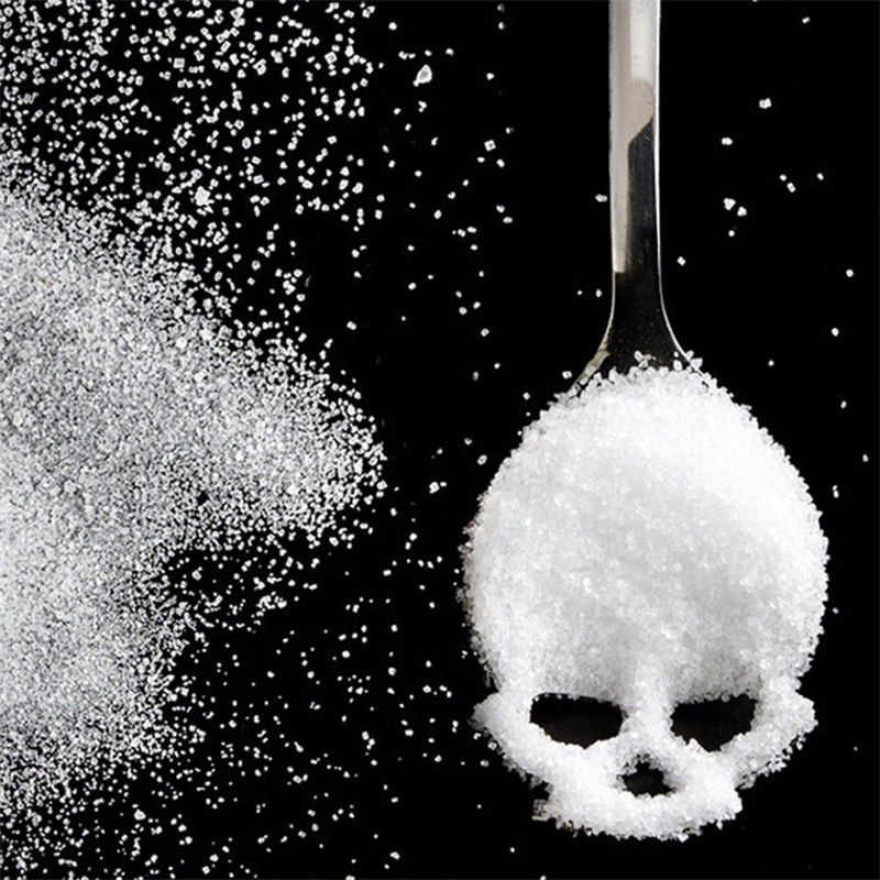 KCASA KC-FS05 Skull Shape Stainless Steel Tea Coffee Sugar Stirring Spoon Cooking Spoon 1 Piece