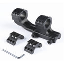 KALOAD Tactical Flat Top Heavy Duty 1" Cantilever Handgun Rail Mount Holder Dual Rings 20mm Rail