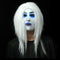 White Hair Bleeding Mask Ghost Festival Halloween Mask Masquerade Mask Party Supplies Props