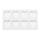 8 Grids Diamond Heart Dessert 3D Cake Mold Art Mousse Silicone Mould