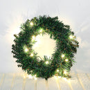 30CM 40CM Warm White Wall Hanging Garland Ornament Christmas Wreath Decor With LED Light For Xmas