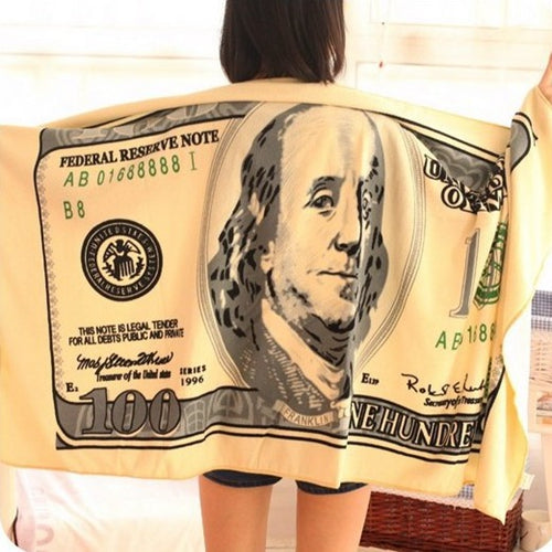 Honana WX-993 80x150cm Absorbent Microfiber Dollor Beach Towels Creative Design Quick Dry Bath Towel