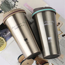500ML Stainless Steel Leakproof Insulated Thermal Portable Car Travel Coffee Mug Cup