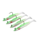 ZANLURE 4pcs 10gSuper Solid / Holo Sandeels - Cod Bass Wrasse Ling Sea Fishing Lure Baits