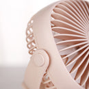 Loskii HF-201 Mini Electronic Desktop Clamp Design LED Night Light USB Rechargeable Fan