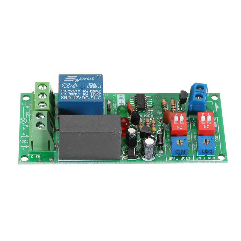 Dual Time Adjustable Cycle Delay Timing Relay Repeat ON OFF Switch Infinite Loop Timer Module AC 100V 110V 120V 220V 230V 240V