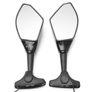 Pair Motorcycle LED Arrow Turn Signal Rear View Mirrors For Honda/Suzuki/Kawasaki/Yamaha