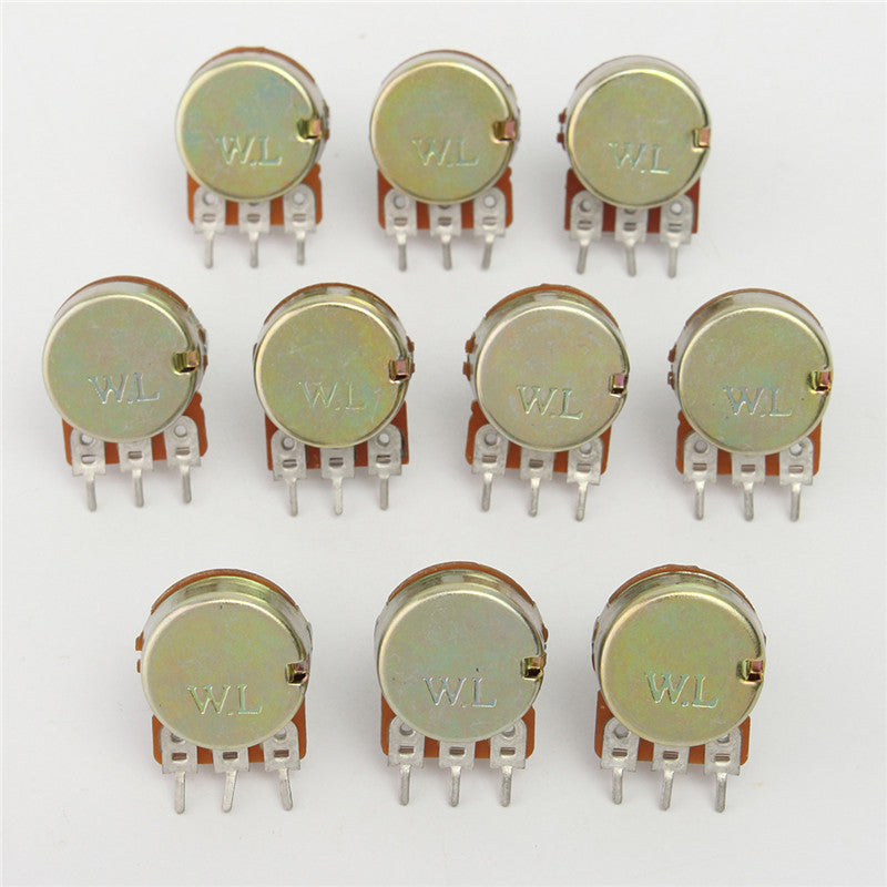 50Pcs WH148 B100K Linear Potentiometer 15mm Shaft With Nuts And Washers Hot