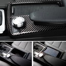 Carbon Fiber Center Water Cup Holder Frame Cover Trim For Benz C Class W204 2008-2013