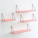 Pink Bookshelf Iron Wooden Wall Shelf Holder Rack Organizer Craft Storage Home Decoration