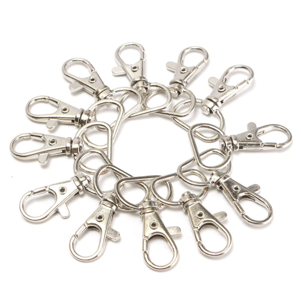 25Pcs Metal Swivel Lobster Claw Clasps Keychain Luggage Buckle DIY Handmade Accessories
