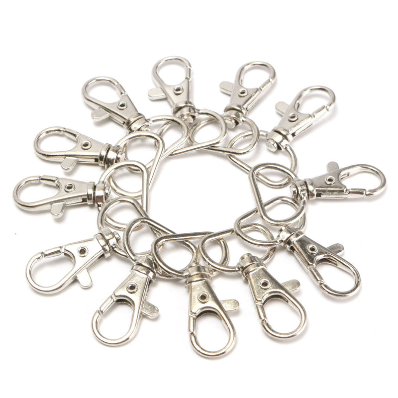25Pcs Metal Swivel Lobster Claw Clasps Keychain Luggage Buckle DIY Handmade Accessories