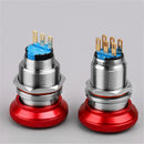 LANBOO Metal Mushroom Emergency Stop Push Button Switch 19mm 22mm Momentary Latching