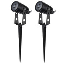 Solar Powered Two Spotlights LED Waterproof Outdoor Garden Lawn Yard Porch Walkway Lamps