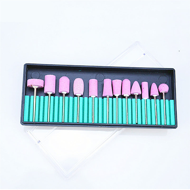 12pcs Nail Drill Grinding Bit Polishing Wheel for Electric Grinder Drill