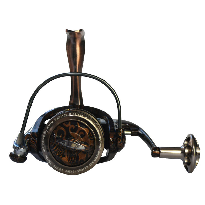 Fishdrops BA4000/6000 5.5:1/4.7:1 7+1 BB Spinning Fishing Reel Full Metal Body Fishing Wheel