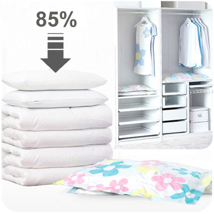 KCASA Vacuum Compress Bag Vacuum Storage Bag Save Space Saving Seal Quilts Clothes Holder Organizer