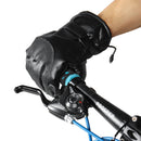 USB Electric Heated Gloves Leather Waterproof Thermal Winter Warmer MTB Motorcycle Black