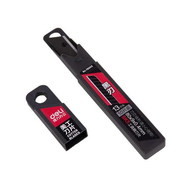 Deli 78002 One box of Artist blade 10PCS Utility Cutter SK5 Alloy Steel DIY Craft Paper Leather Cutter