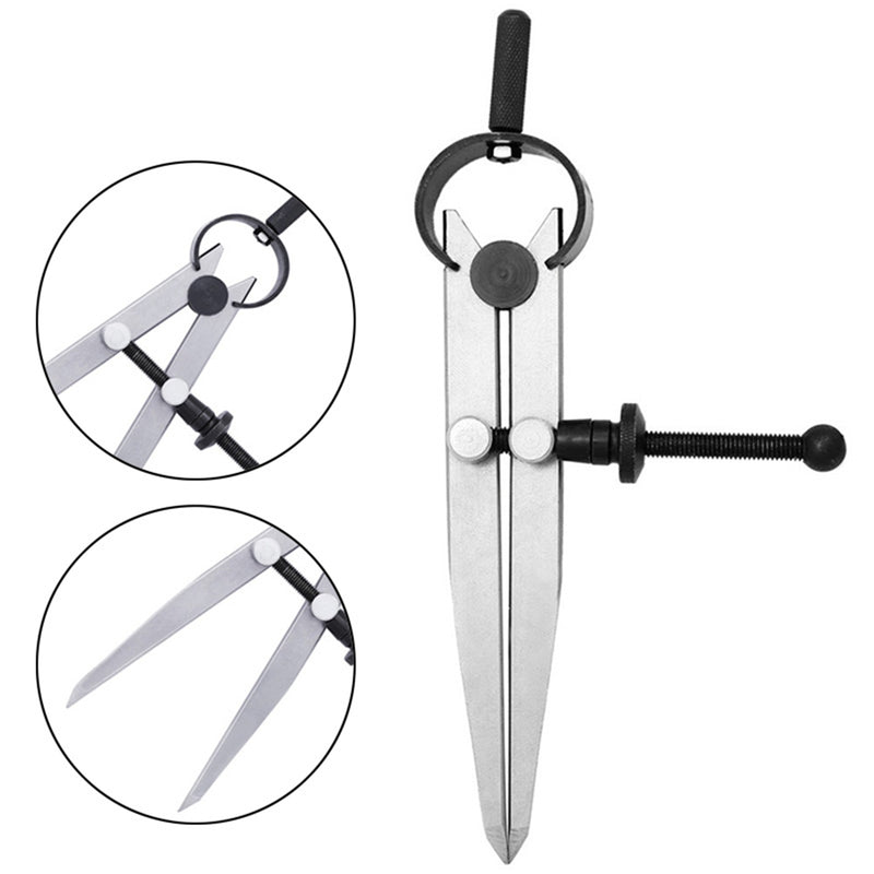 Spacing Compass Wing Divider Rotating Scriber Edge Creaser Leather Drafting Tools Kit
