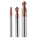Drillpro 2 Flutes 90 Degree Chamfer End Mill 4/6/8/10/12mm HRC45 Tungsten Steel AlTiN Coating Milling Cutter