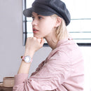 SHENGKE SK K0107 Simple Dial Small Circle Pure Color Band Women Fashion Quartz Watch