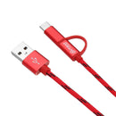 Bakeey 2.1A 2in1 Micro Type C USB Fast Charging Data Cable 1m For Samsung S8 S7 S6 Xiaomi 6 Redmi