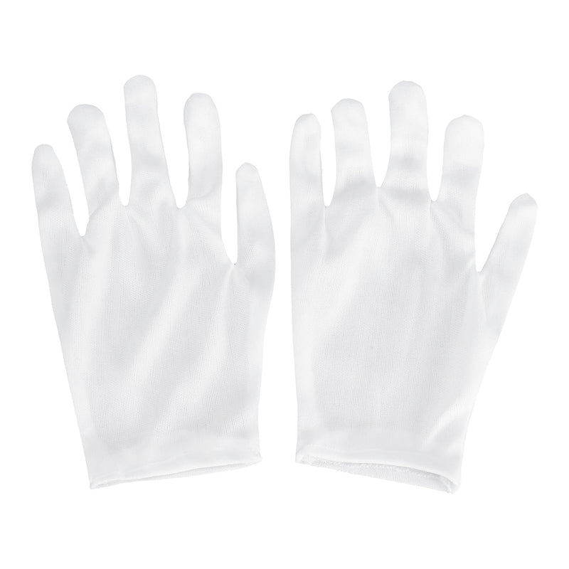 12Pairs Nylon Work Gloves White Etiquette Gloves Dust-Free Gloves Protection