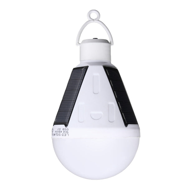 Solar Powered 9W E27 18 LED Bulb Camping Lantern USB Rechargeable for Outdoor Tent Fishing