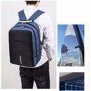 Men Boys Backpack Rucksack With USB Port Headphone Hole Travel Hiking School Bag