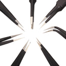 ONLYOU ESD 7pcs BGA Precision Tweezer Set Anti Static Tweezers Stainless Tweezers