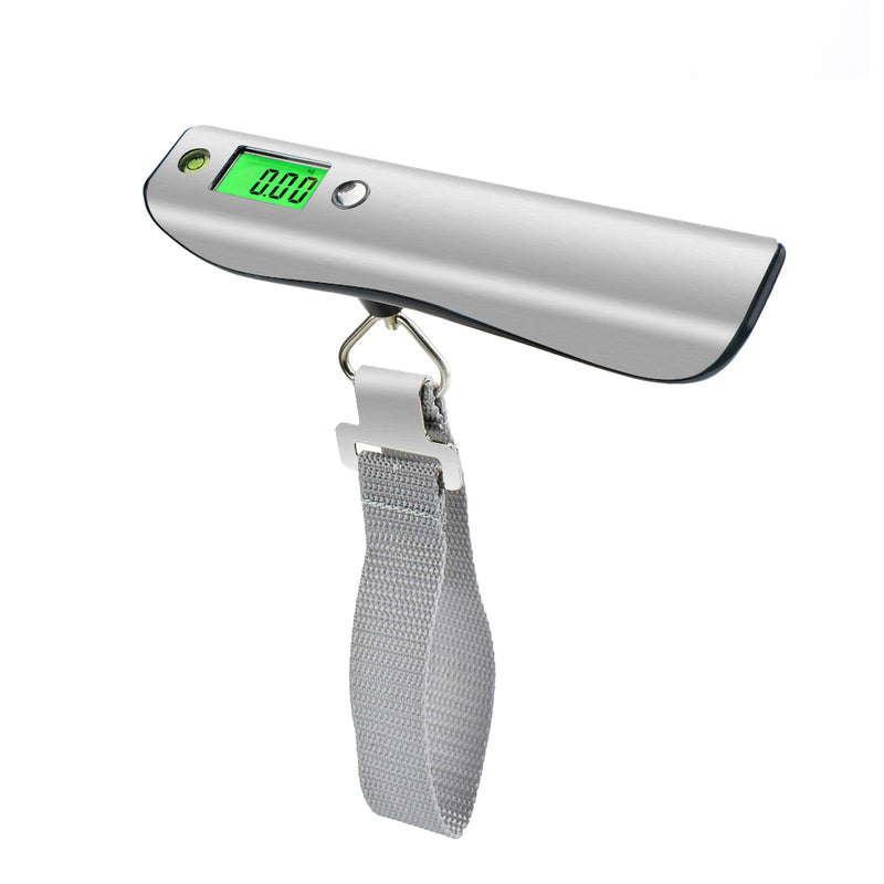50kg/110Lbs LCD Display Luggage Scale  Stainless Steel Travel Weight Scale Portable Digital Luggage Scale with 1M Tape Measure Spirit Level