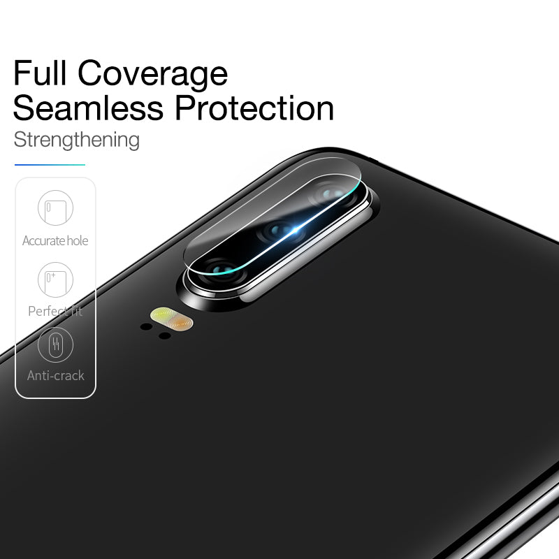 Cafele 2PCS Diamand Anti-scratch HD Clear Tempered Glass Phone Camera Lens Protector for Huawei P30